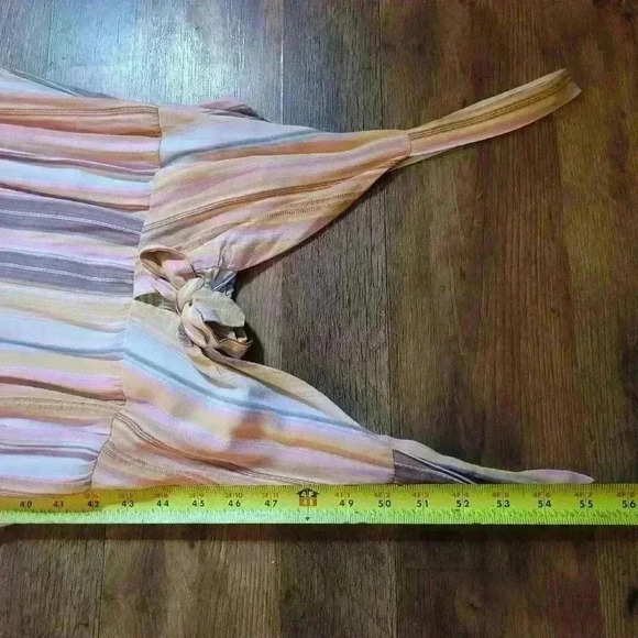 Cozy Casual Pastel Striped Maxi Dress Size Large - Picture 4 of 5